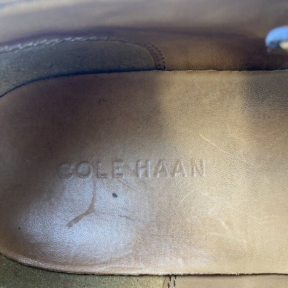Cole Haan Lunargrand Suede Wingtip Oxford Shoes Blue Gray Men’s Size 9 Used - Picture 5 of 15